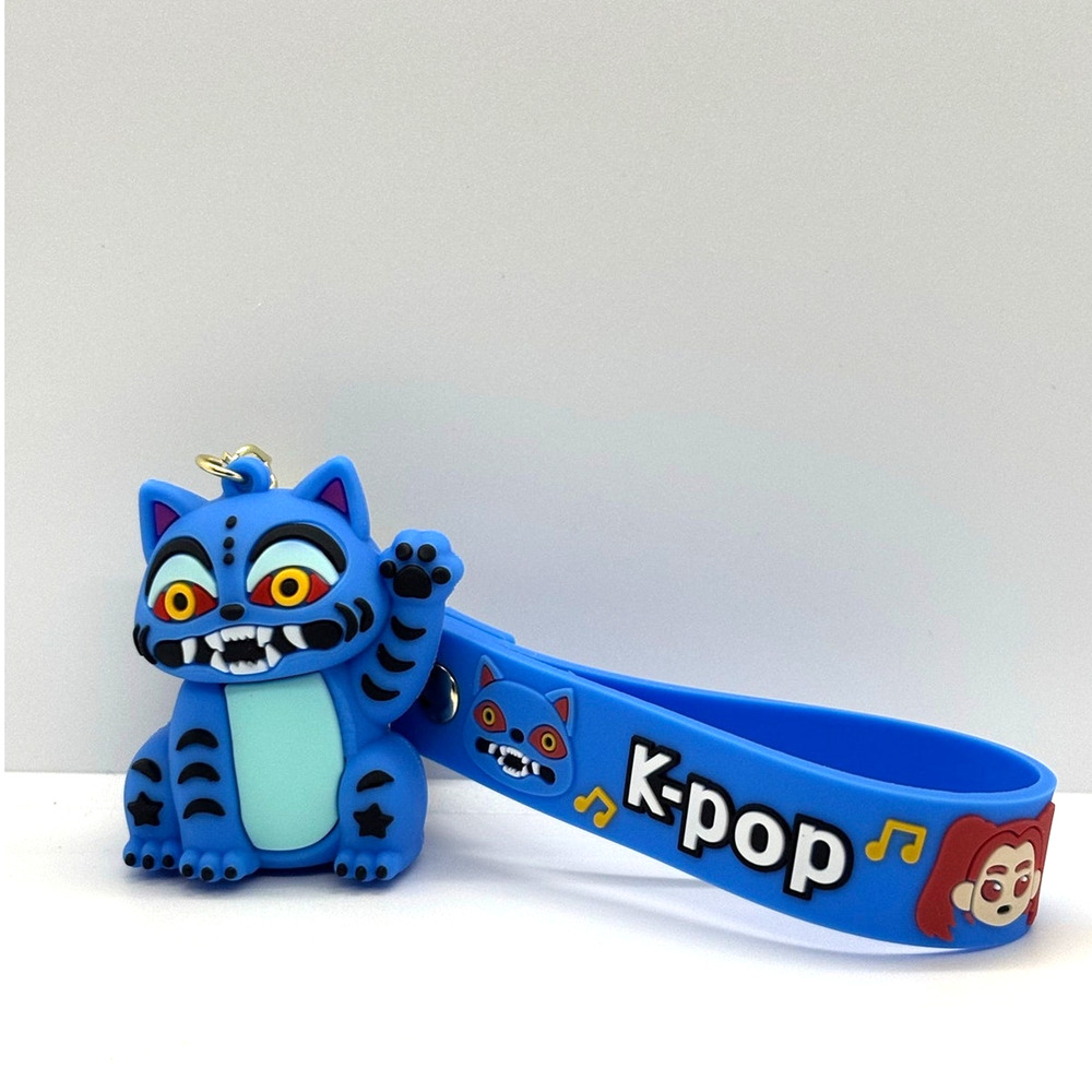 New K-Pop Demon Hunters Derpy Tiger Collectible Action Figure Keychain